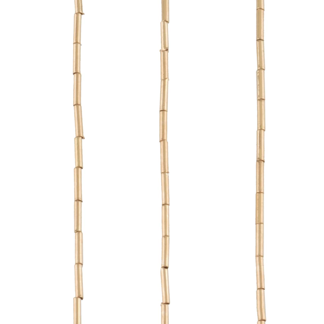 Gold Metal Bugle Beads, 6mm by Bead Landing™